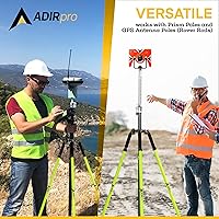 Vista 6 de AdirPro Trípode de poste de prisma de aluminio Trípode de poste de rango ajustable con abrazadera de liberación rápida para poste