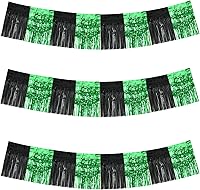 Vista 40 de BEISHIDA 3 paquetes de 9.1 metros de guirnalda de flecos de lámina metálica de oropel, serpentinas brillantes de color oro rosa para colgar