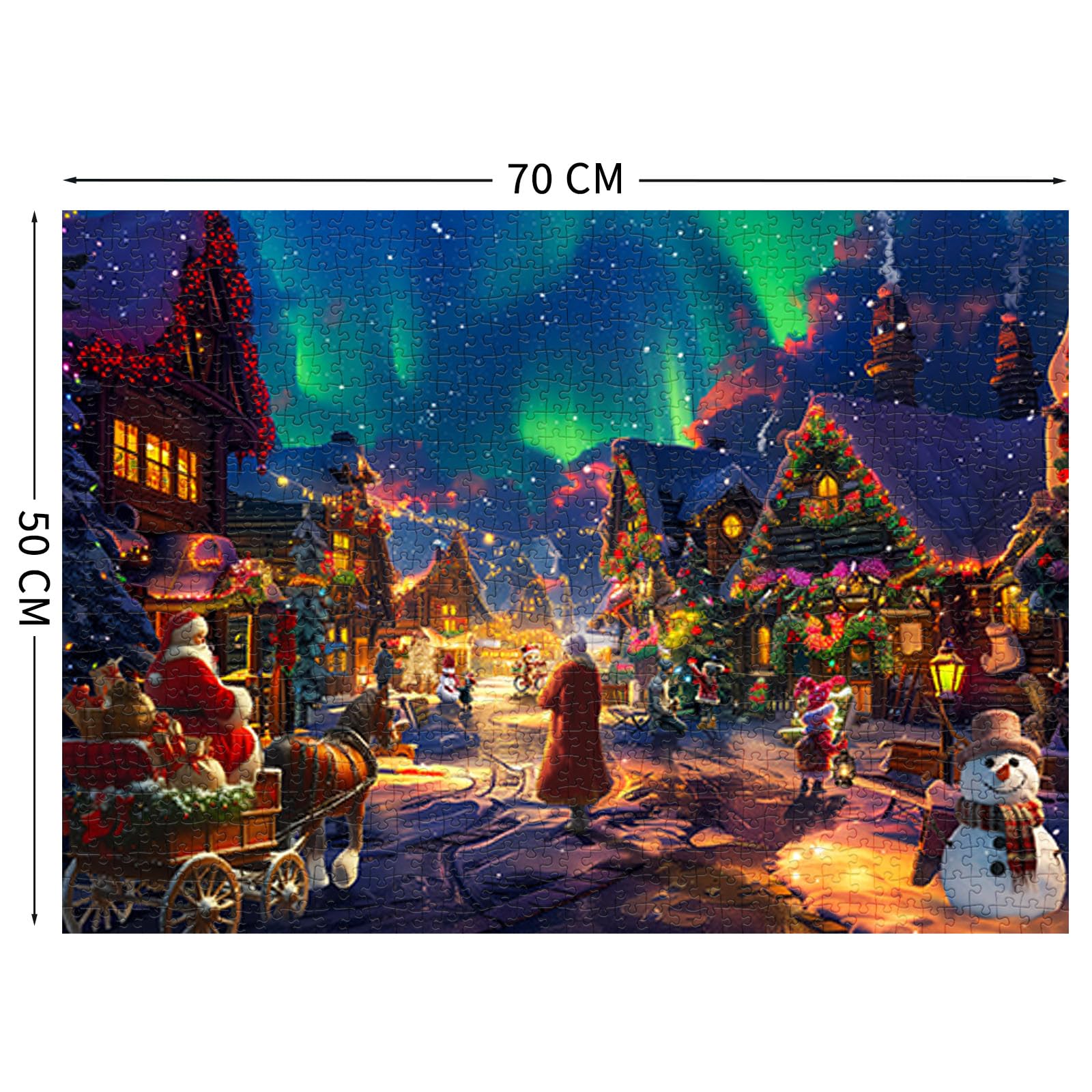 Puzzles 1000 Pieces for Adults jigsaw puzzles for adults 1000 Piece Puzzle Challenging Game for The Whole for Women Gifts for Men Theme:Winter Christmas Wishes - Image 2