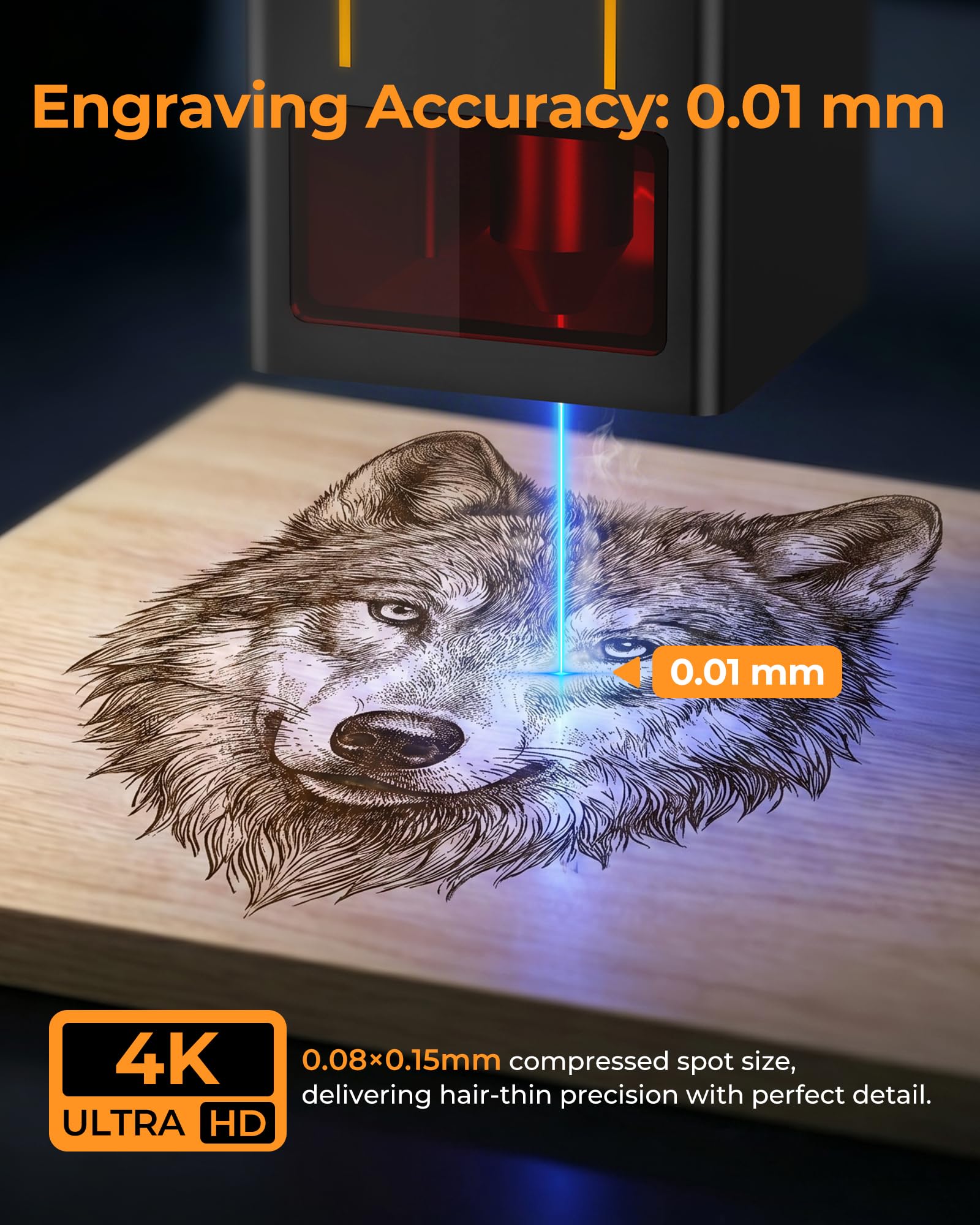 ACMER Maszyna do grawerowania laserowego 12 W, profesjonalna wycinarka laserowa, powierzchnia do grawerowania 300 x 300 mm, precyzja 0,01 mm, precyzyjna maszyna do grawerowania laserowego do drewna