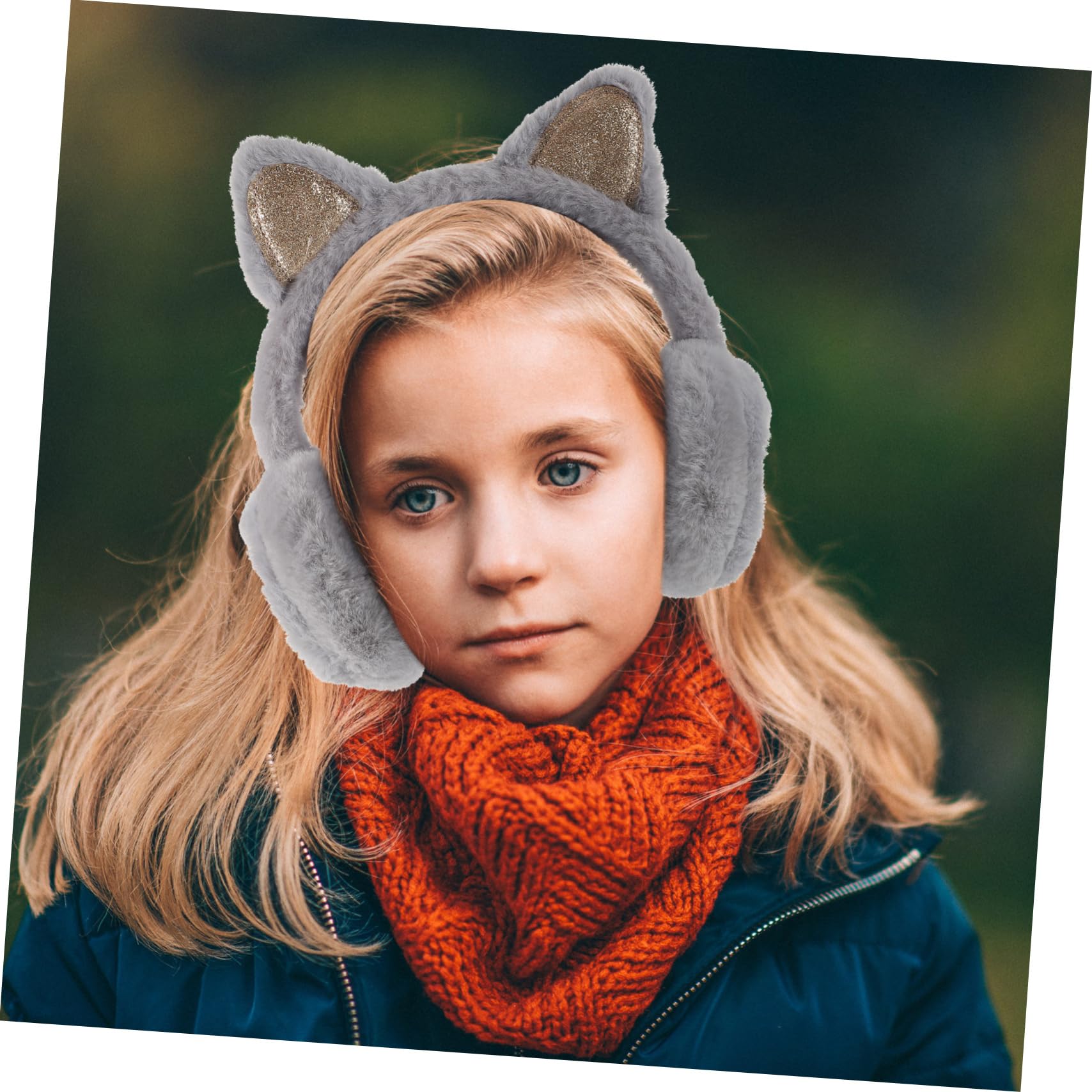 VANZACK Warm Keeping Earmuffs for Kids Plush Cat Ears Outdoor Winter Ear Muffs