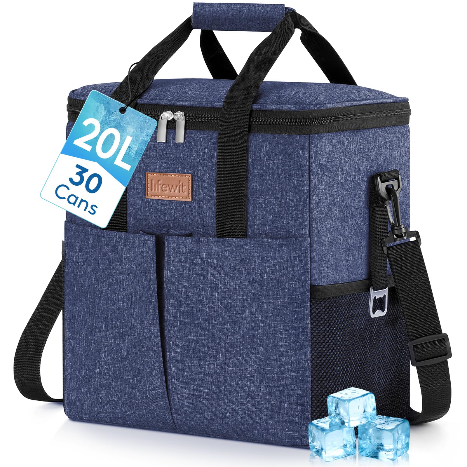 Lifewit Kühltasche, Kühlung Thermoisoliert Tragbar Faltbar Wasserdicht, Groß Picknicktasche für Einkaufen, Büro, Camping, Outdoor Reisen, Lebensmittel Transport, Familie Grillen