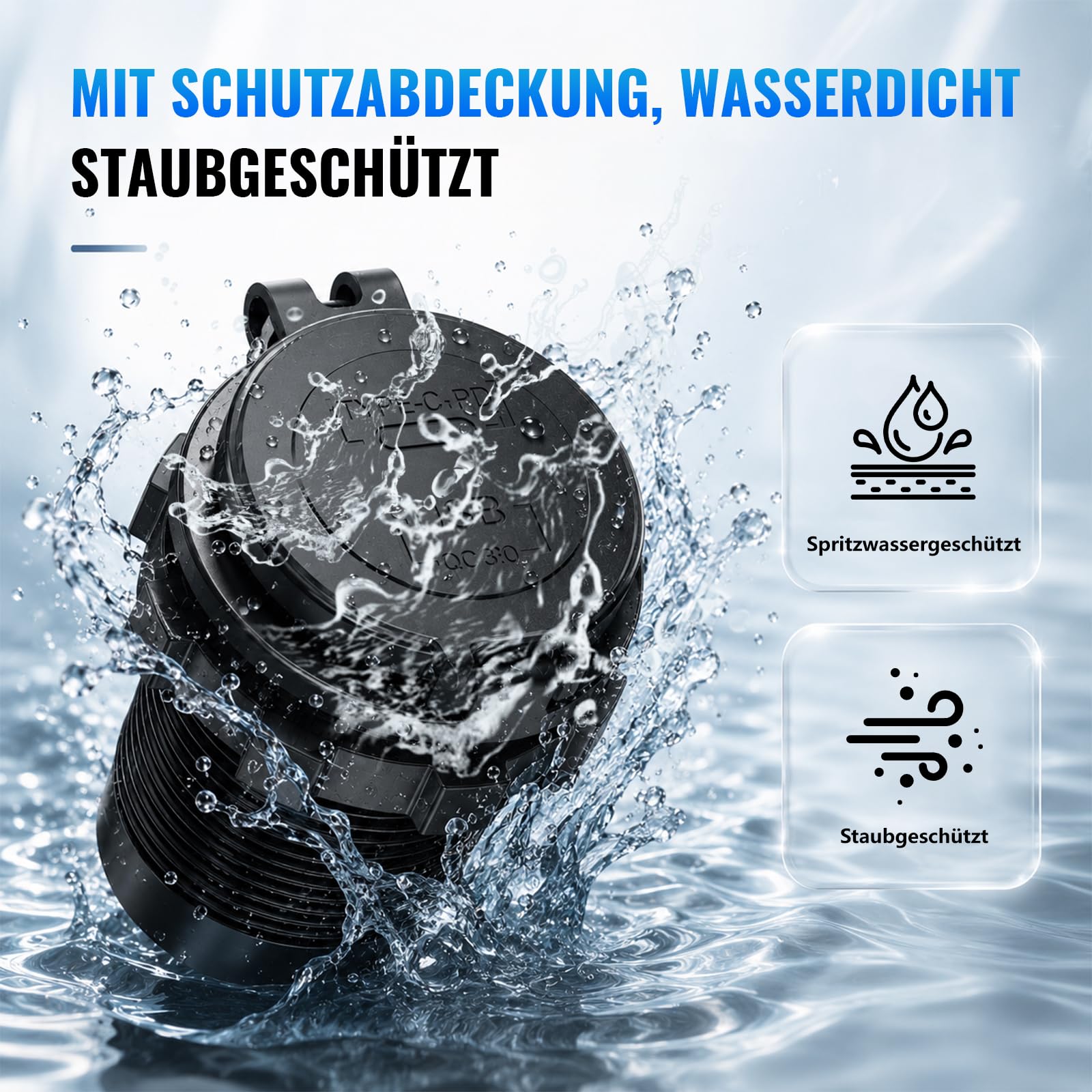 12V USB C Steckdose 100W PD & 18W QC,Wohnmobil Auto USB Dose Buchse 12 Volt