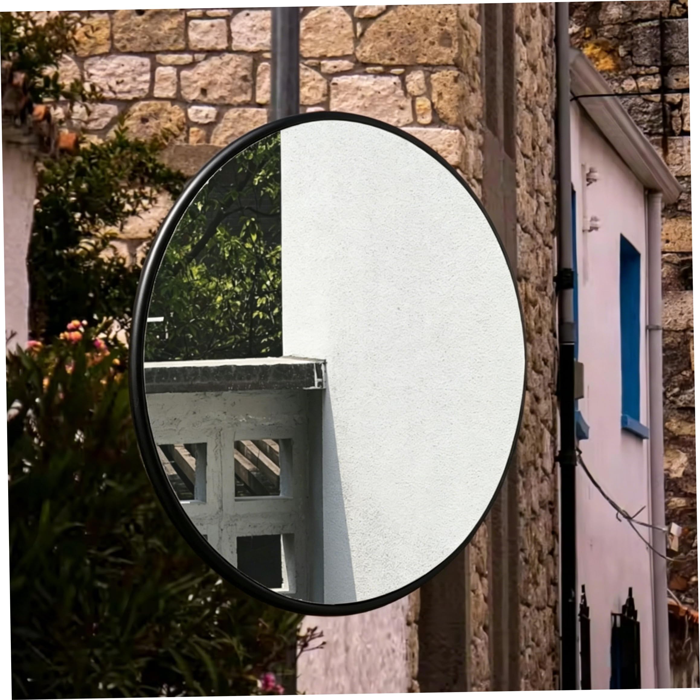 Specchio convesso, Specchio grandangolare per garage Specchi curvi per punti ciechi regolabili per garage, ingressi, 18 pollici