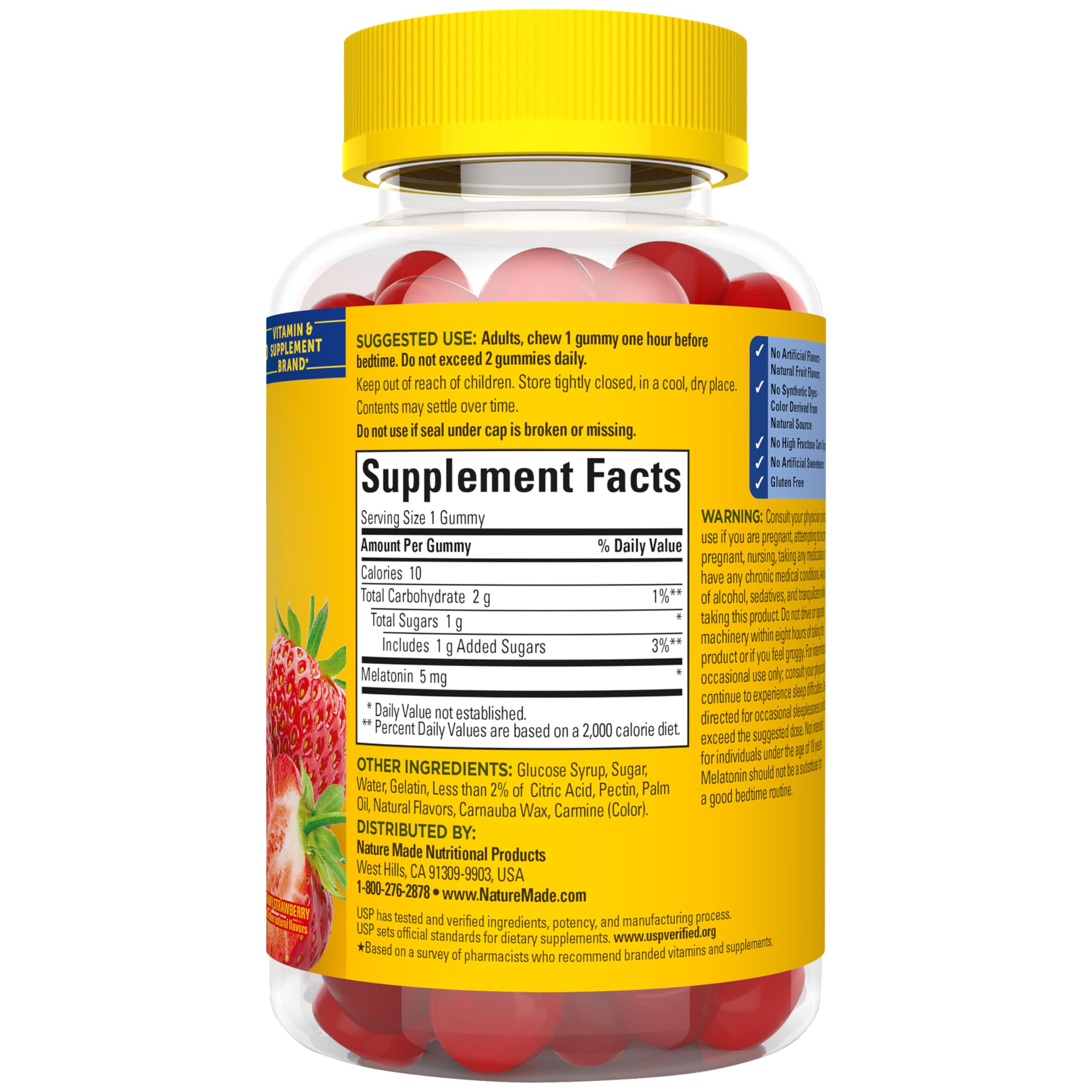 Nature Made Melatonin 5mg Adult Melatonin Gummies, 70 Gummies — Amazon image 7