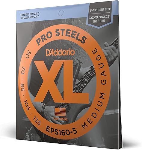 Miniatura 30 de D'Addario XL ProSteels - Cuerdas para bajo - EPS160 - Escala larga - Mediano, 50-105