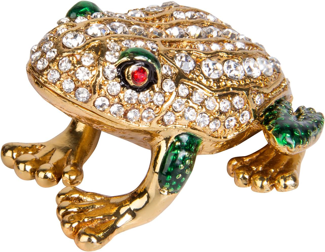 QIFU Hand Painted Enameled Frog Style Decorative Hinged Jewelry Trinket Box Unique Gift for Home Decor - Image 3