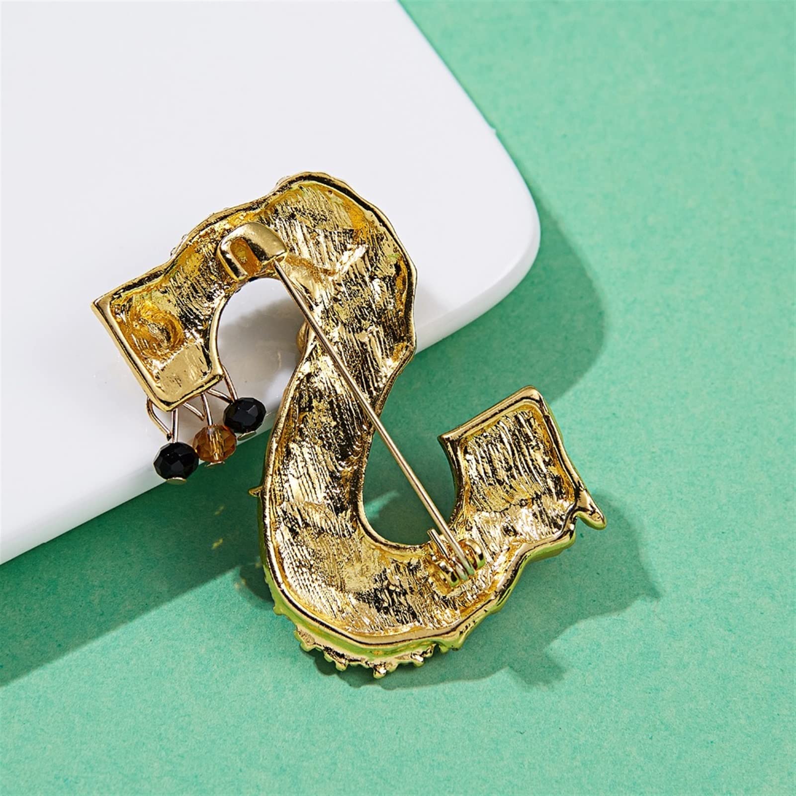 Broche Broche con letras de perlas, broches con diamantes de imitación del alfabeto inicial for mujer, joyería for vestido de boda y compromiso, accesorios de aniversario Broches para Ropa (Color : S