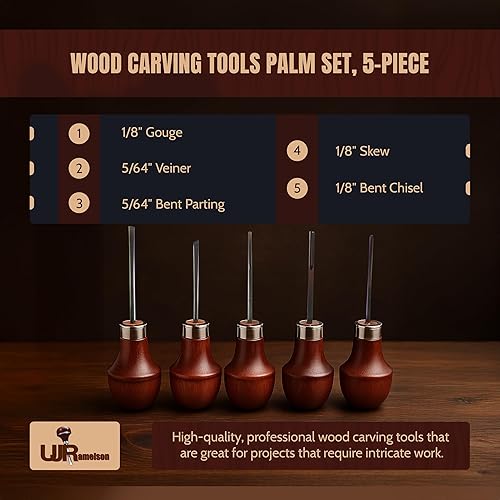 Miniatura 2 de UJ Ramelson - Juego de herramientas de tallado de madera para carpintería, detalles finos en miniatura, fabricación de sellos, grabado de azulejos,