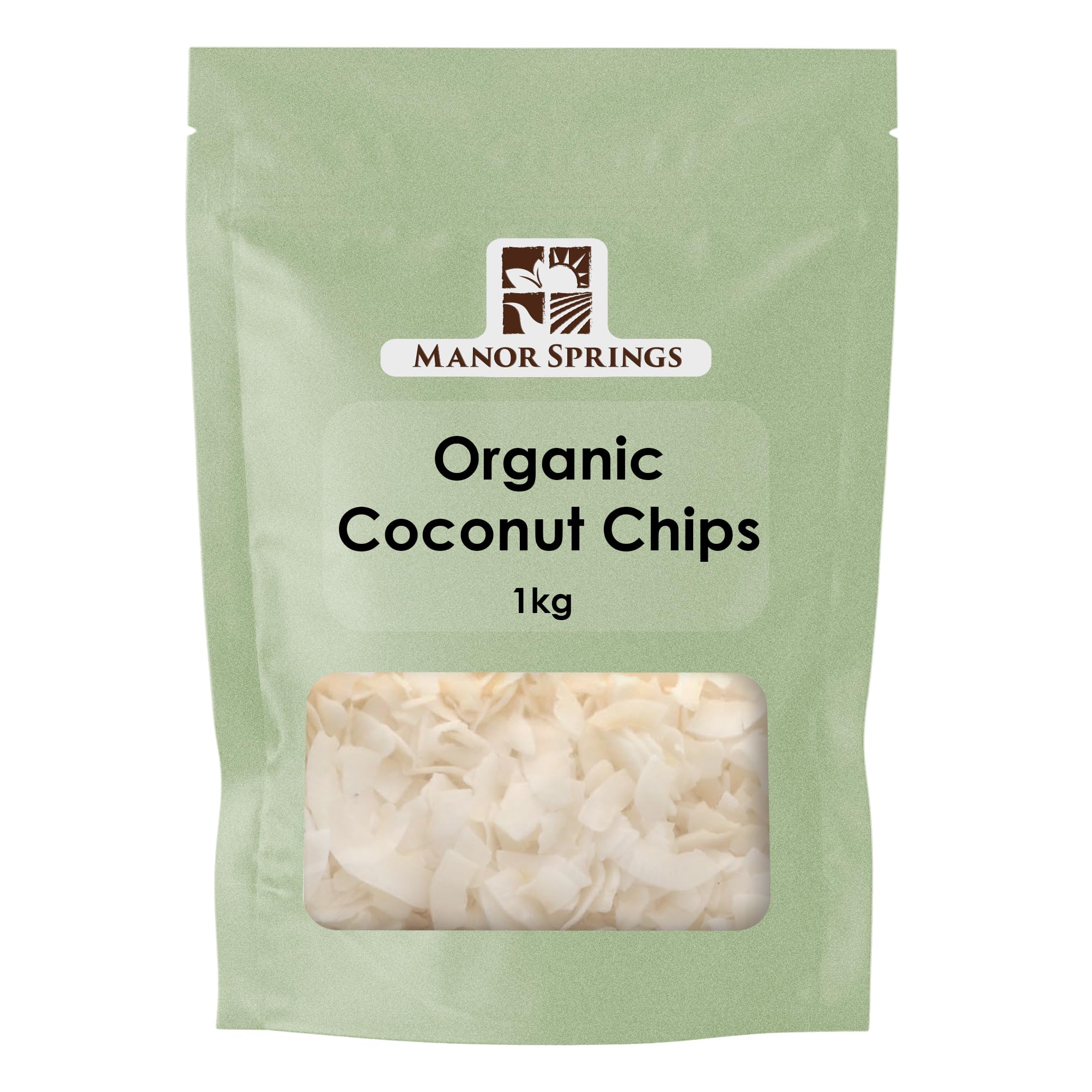 Organic Coconut Chips 1kg by Manor Springs OrganicSoil AssociationSoil AssociationSoil Association