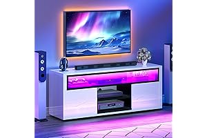 YITAHOME White TV Stand for 65 Inch TV