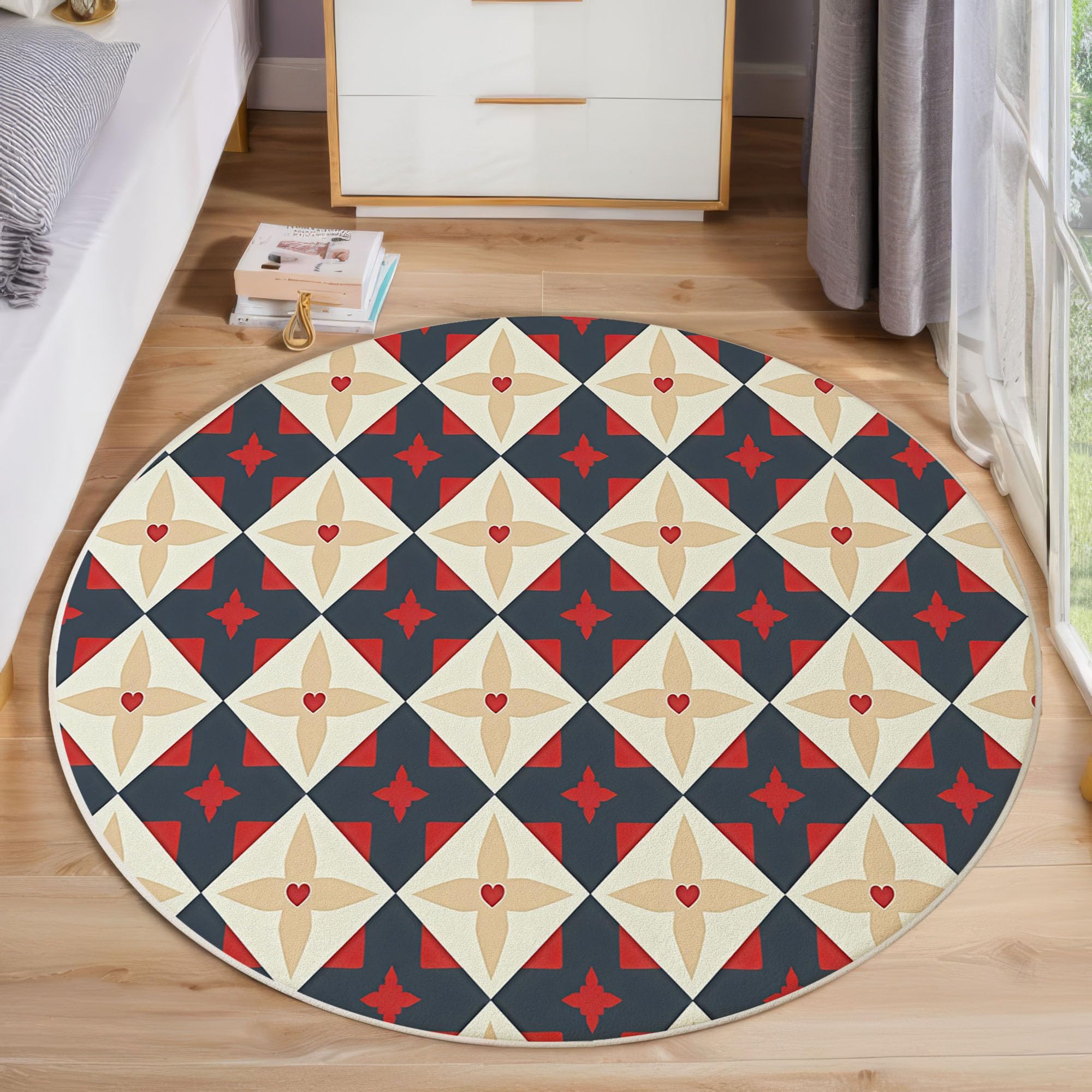 Tapis de diamant en cœur antidérapant et sécurisé pour buanderie