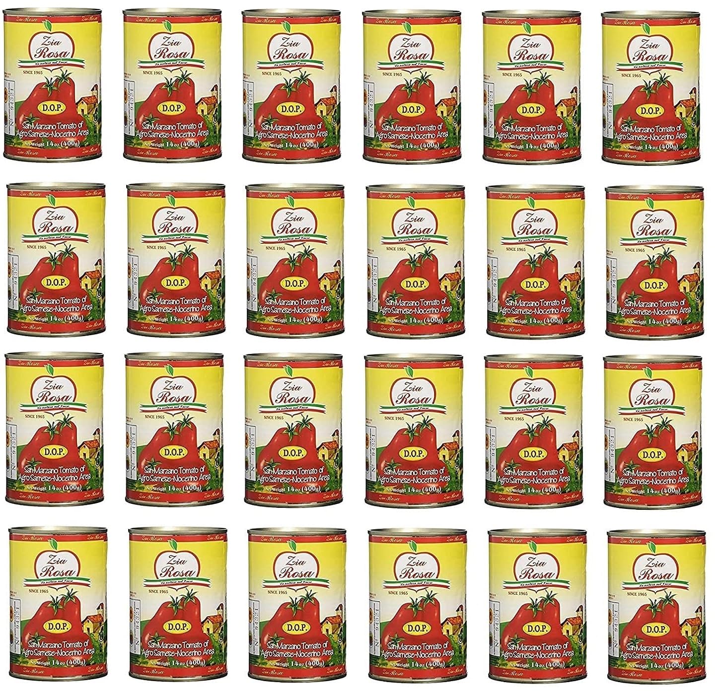 Pomodoro San Marzano Tomaten Agro Nocerino Sarnese 24 x 400g | Origine italiana, fruchtig und aromatisch, ideale per sugo, Pizza und cucina mediterranea, Gesamtnettogewicht 9,6 kg