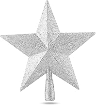 TK Gruppe Timo Klingler Store Christmas Tree Topper, Full Silver Star