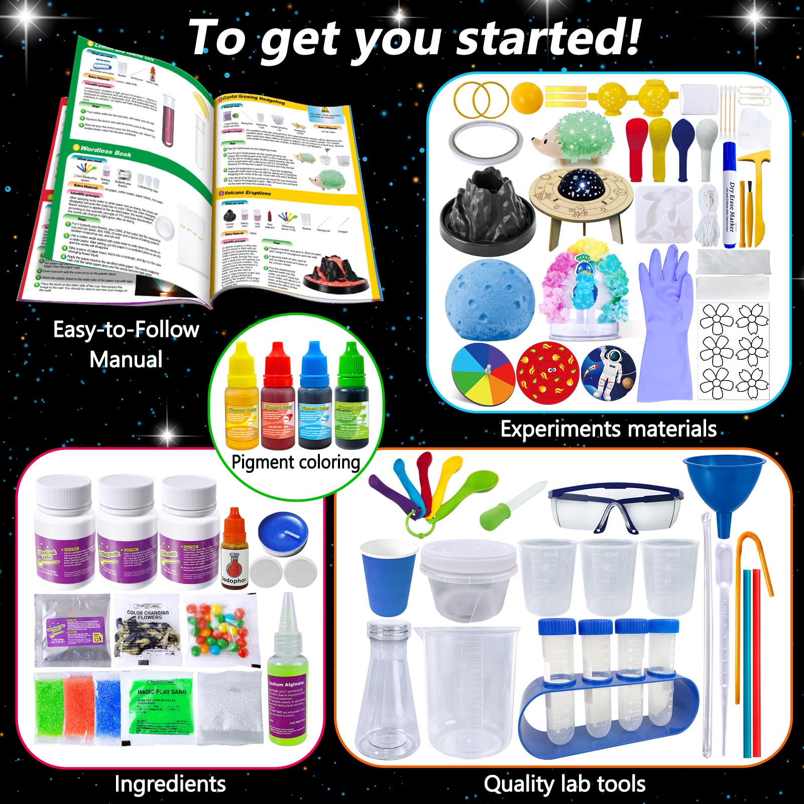 PATIFEED 310 Experimente für Kinder Chemielabor