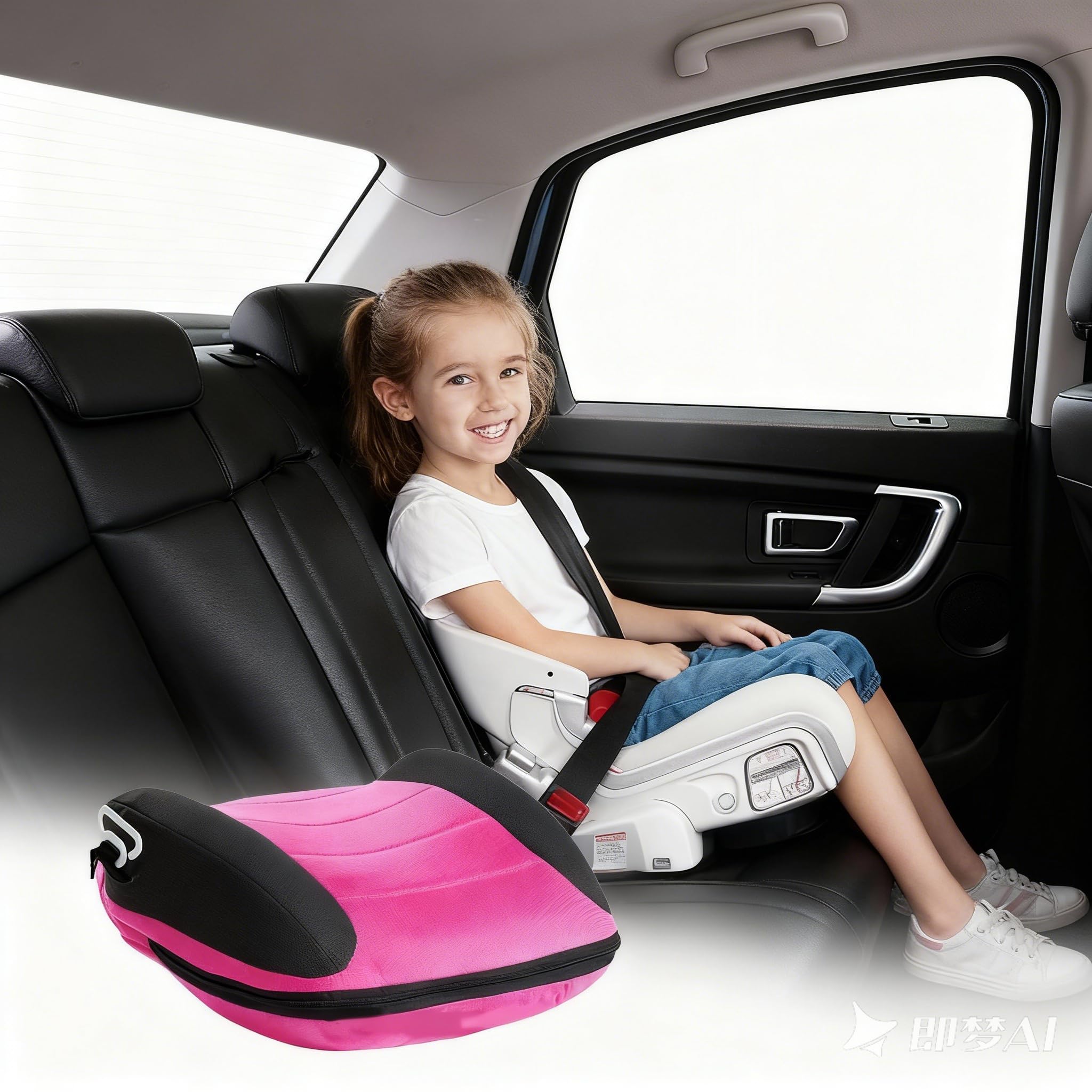 Coussin gonflable pour siège de voiture, coussin de siège de voyage, coussins de pression pour fesses pour siège auto, coussin gonflable pour la conduite, accessoires de voiture pour le voyage (rose)