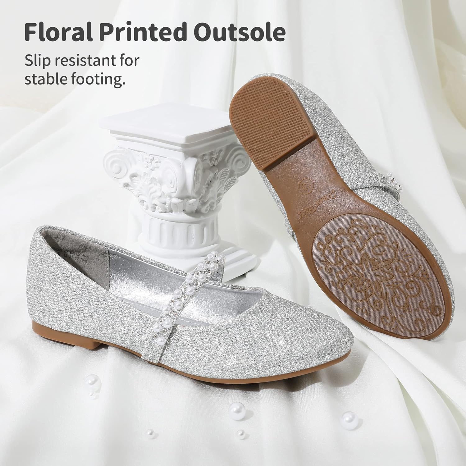 DREAM PAIRS Girls Mary Jane Dress Shoes Ballerina Flats for Wedding, Party (Toddler/Little Kid/Big Kid) - Image 5