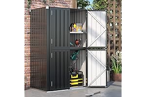 AECOJOY Waterproof Outdoor Storage Cabinet Shed with Ample Vertical Storage Space