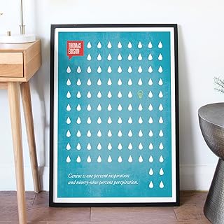 Poster Quote, Literary poster, Minimalist Poster, Quote, Illustration, COLOR - Minimalist Quotation Print - Thomas Edison