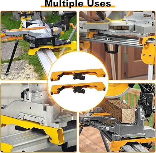 Miniatura 6 de Paquete de 2 soportes de montaje para sierra ingletadora, sierra ingletadora grande de servicio pesado compatible con soportes DWX723, DWX724,