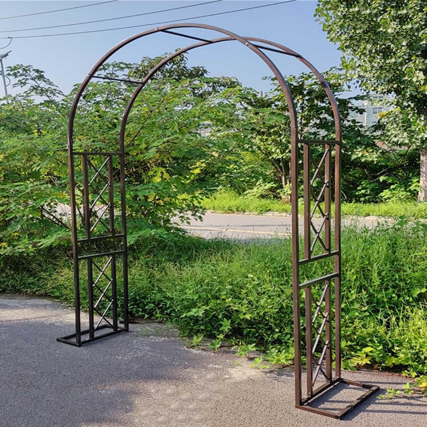 Arche de Jardin en métal, 140cm~340cm de Large Arceau à Rosier, Arche de Rosiers Vigne Mariage,pour Grimper, vignes et Plantes, Mariage, décoration de fête
