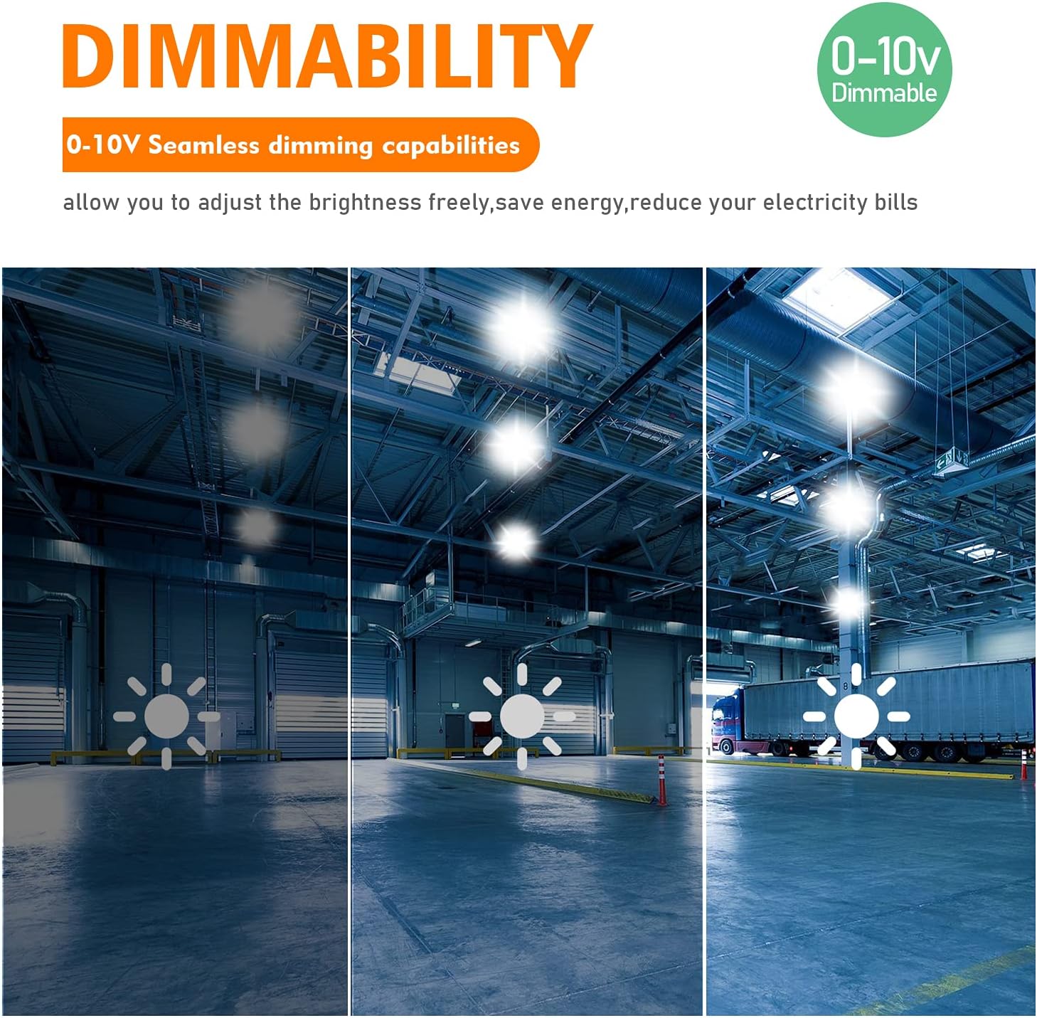 UFO LED High Bay Light 240W Ultra Bright Ceiling Lamp for Garage,Shop,Gym,Warehouse Work Commercial Lighting Grade 36000LM 0-10V Dimmable 120V 5000K IP65-UL DLC Listed 10 Pack - - 