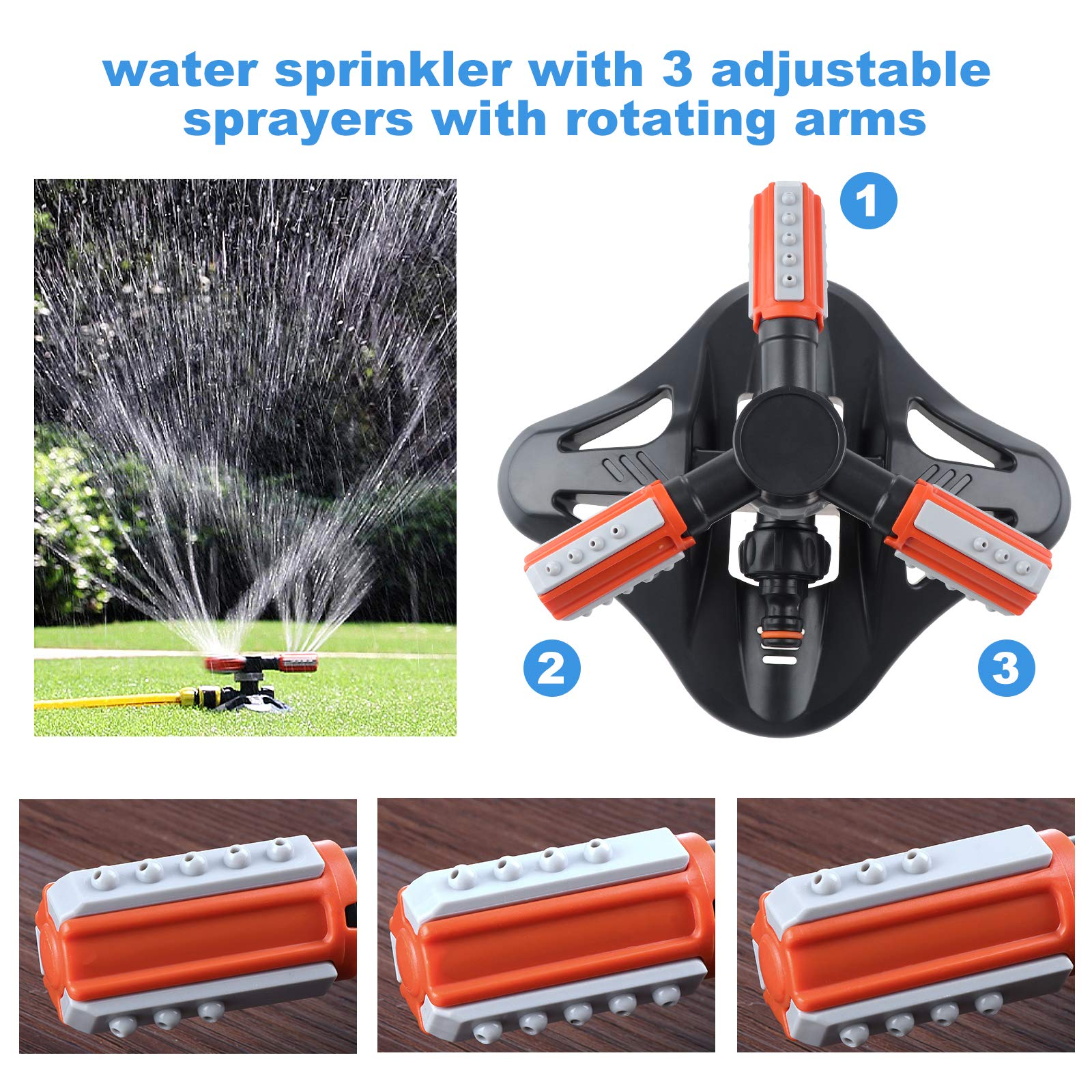 Generic Système D'arrosage Automatique Rotatif De Jardin à 360 Degrés, Ensemble De Dispositif D'irrigation De Pelouse, Grande Surface De Couverture, Cour - Prix pas cher | CI