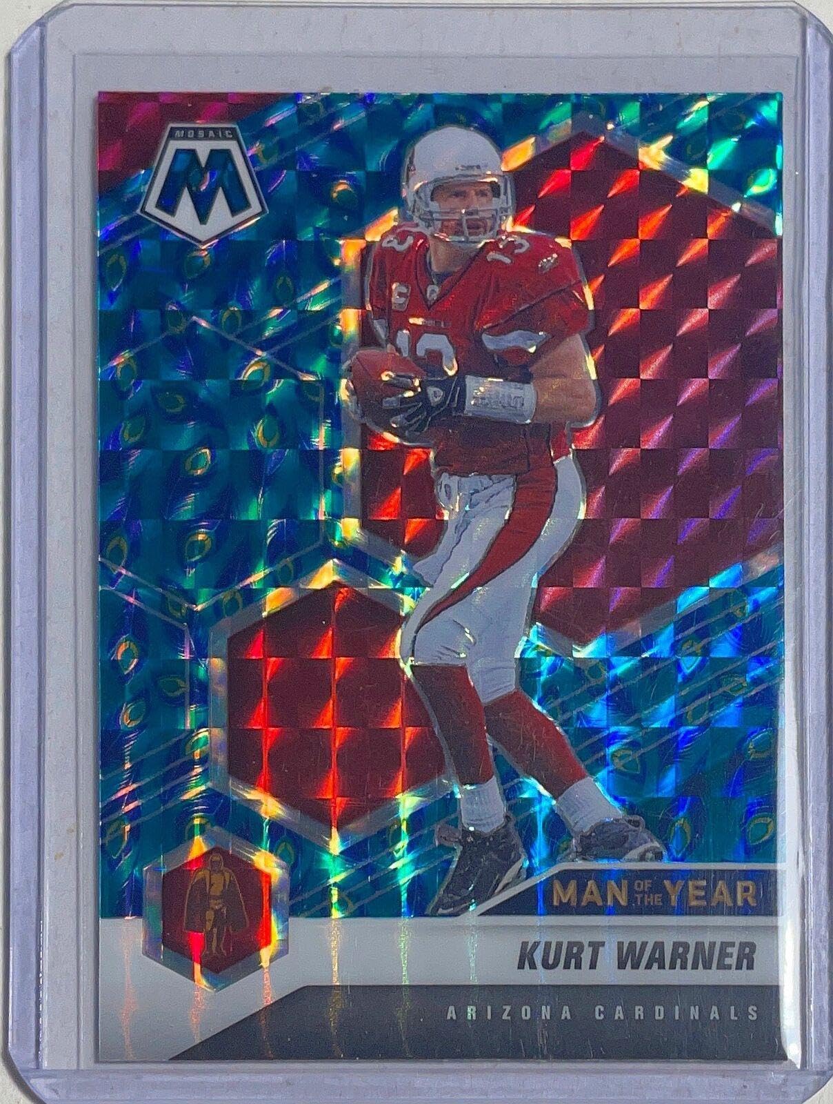 Amazon.com: Kurt Warner 2021 Panini Mosaic Man Of The Year Peacock