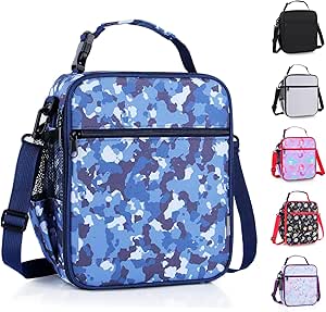 VS VOGSHOW Sac Femme Homme Enfant, Double Couche 9L Box, Petit Sac Repas Isotherme Imperméable, Lunch Bag Portables Pour Le Travail De Bureau, Repas Scolaires, Pique-Niques