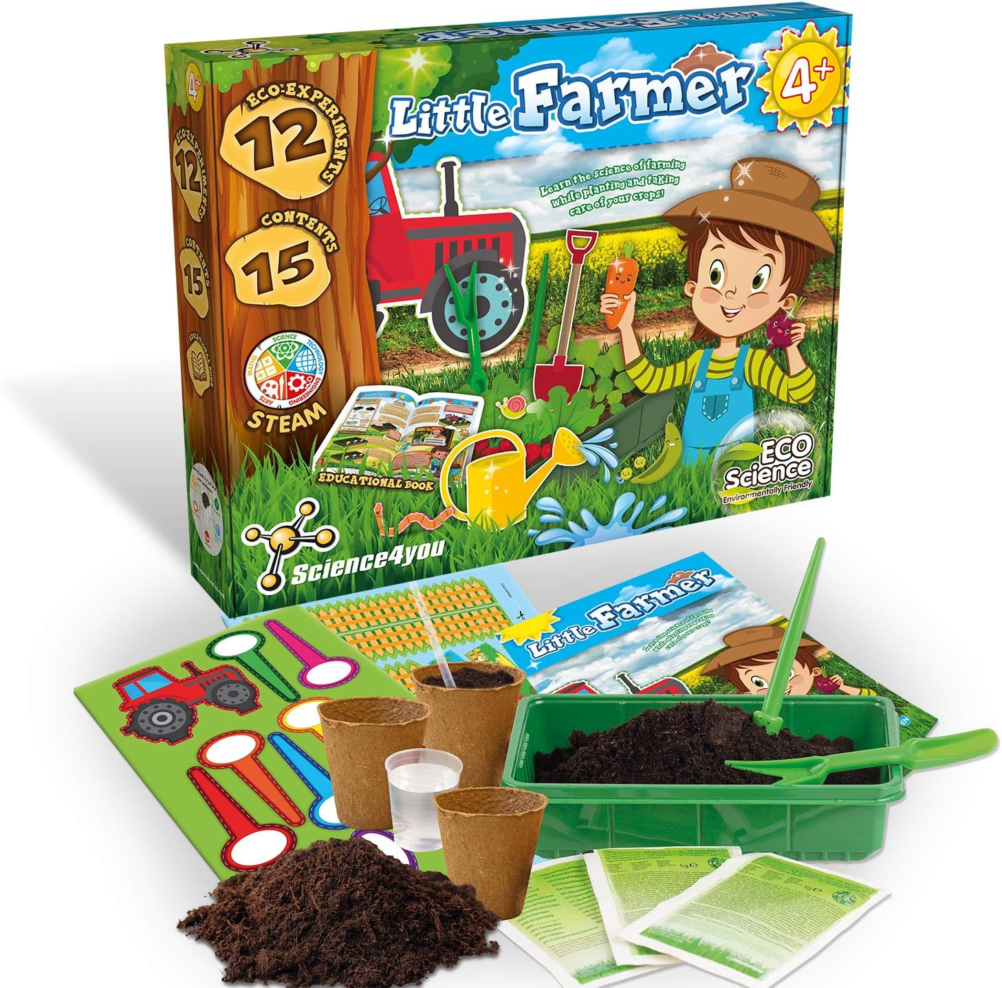 Science 4 You Little Farmer, Eco-Science Range, Educational STEM Science Kit for Kids Aged 4+