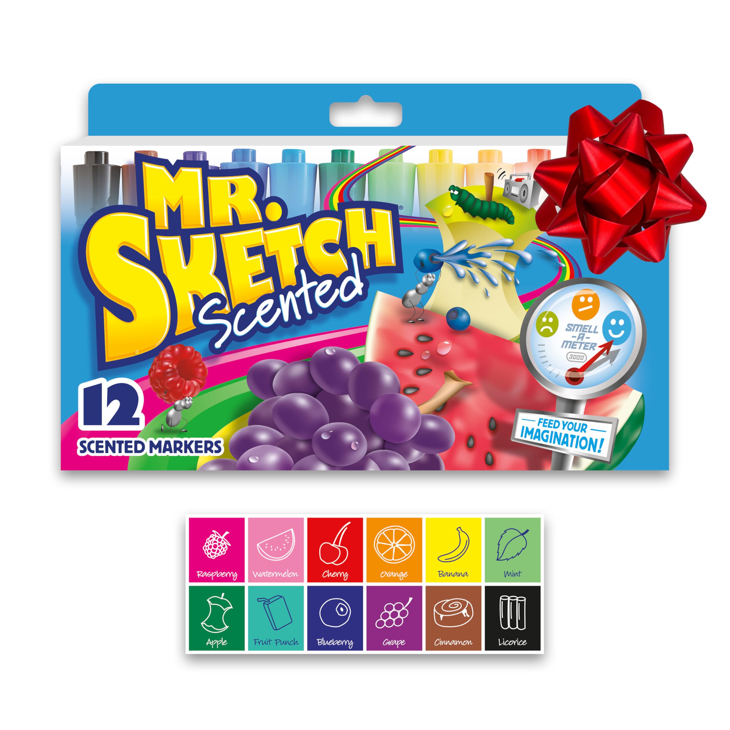 Mr. Sketch Scented Markers, Chisel Tip, Assorted Colors, 12 Count