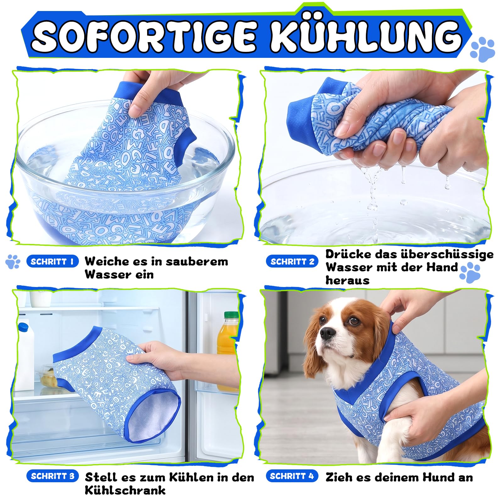 Kühlweste für Hunde, Atmungsaktiv Hundekühlweste Sommer, Soft Kühlmantel für Hunde,Cool und Bequem Hundeshirt, Leichte Hundemantel für Kleine Mittelgroße,für Spaziergang Outdoor
