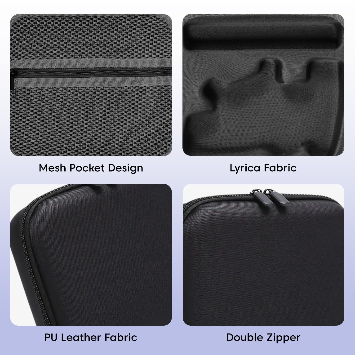 Sounce Hard Shell Nylon Storage Bag for DJI Osmo Mobile 3/4/4 SE – Waterproof & Shockproof Carrying Case with EVA Protection, Secure Elastic Bands &Gimbal Stabilizer & Accessories – Black 1