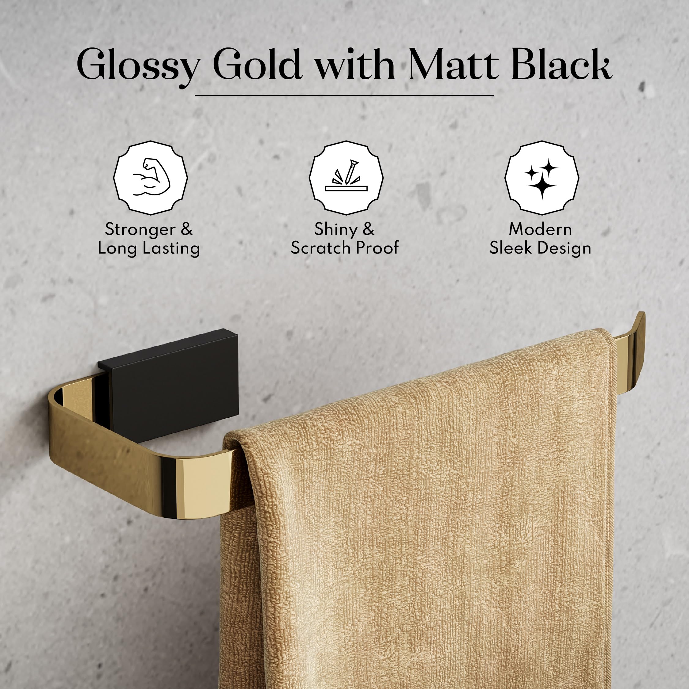 Black Gold Stainless Steel Towel Ring - 25 Year Warranty -4