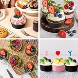Jogoico Mini Loaf Cake Cases 60PCS Mini Loaf Tins with Lids Spoons 150ml - 7