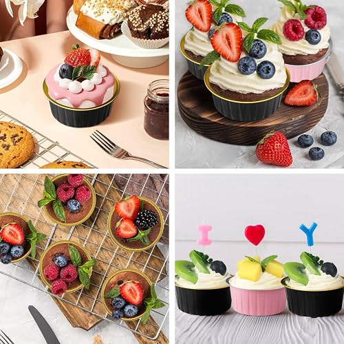 Jogoico Mini Loaf Cake Cases 60PCS Mini Loaf Tins with Lids Spoons 150ml - 7