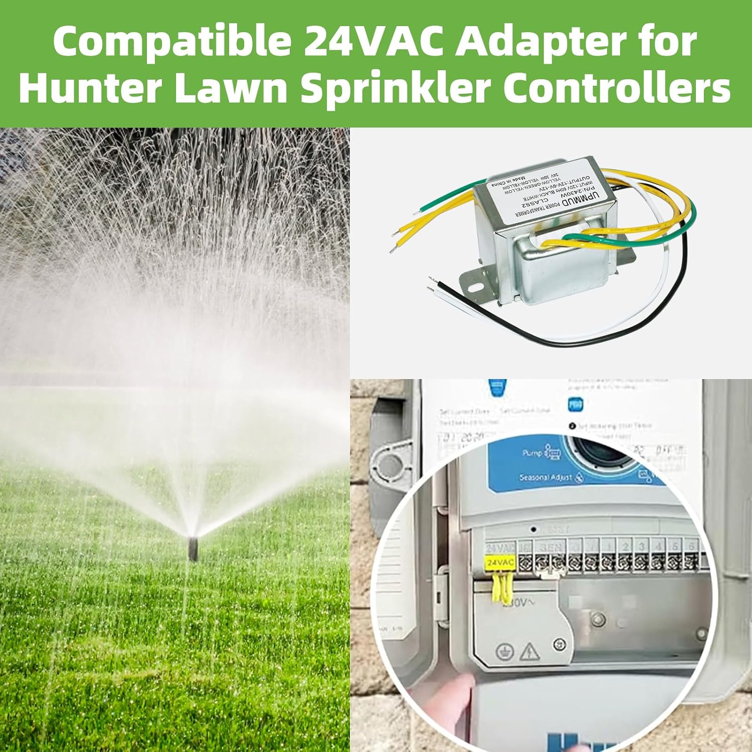 Sprinklers 468000 、154628 Controller and Monitoring System 24VACTransformer Compatible Hunter Irritrol Rain Dial Bird ESP4MIXFMR ESP4Mi ESP4MEi