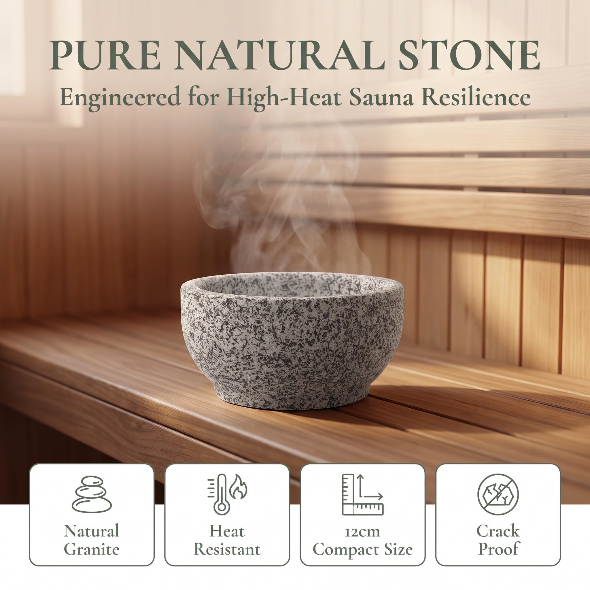 Gatuida 2 difusores de Aceite para Sauna, Taza de aromaterapia de Piedra