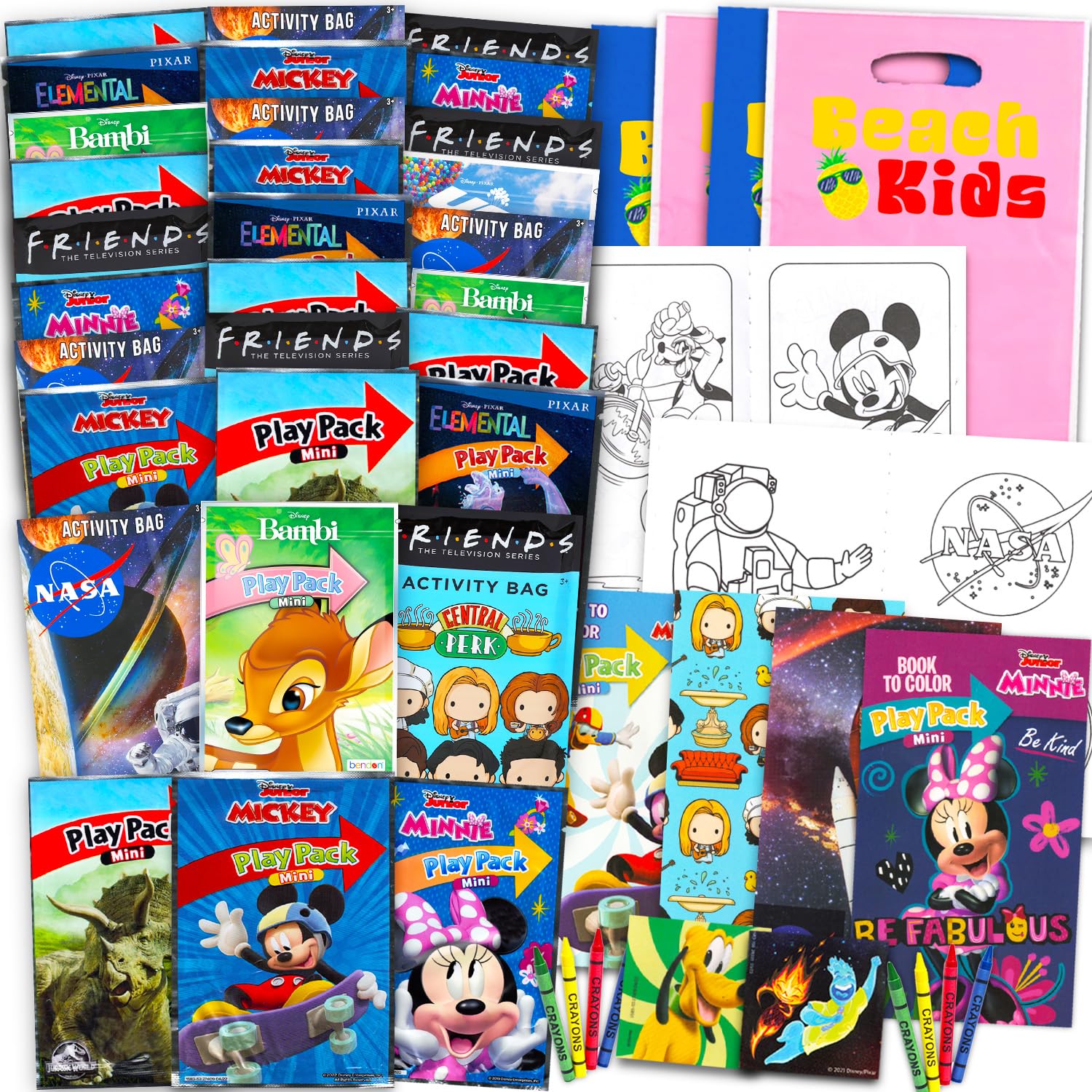 Amazon.com: Disney 48 Mini Play Packs for Kids Party Favors - Bulk