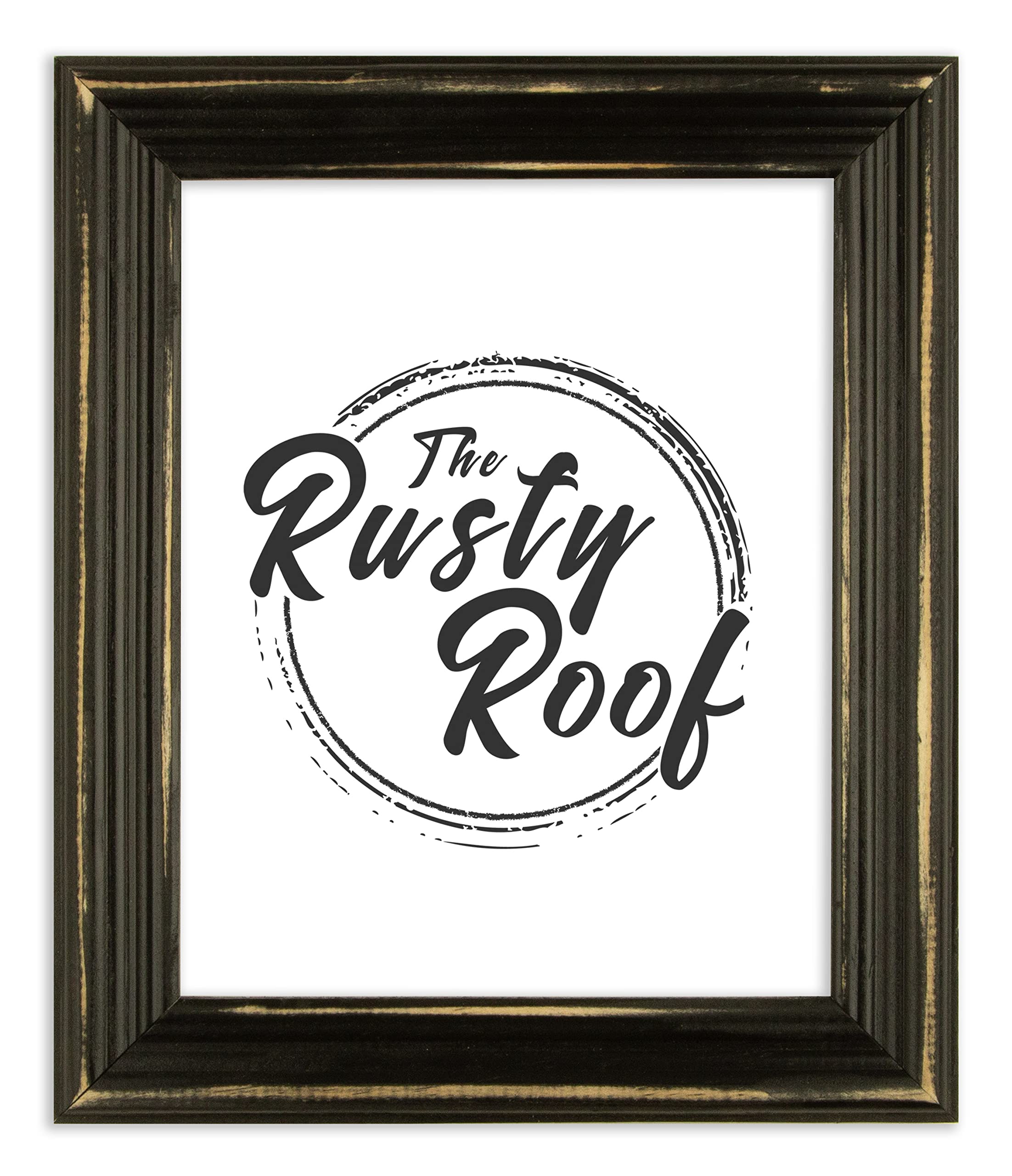 The Rusty Roof-Distressed Lucy Black-Solid Wood Picture Frame-6x8