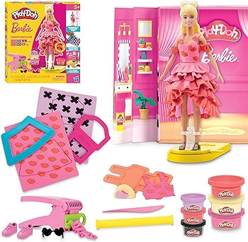 Play-Doh Barbie设计师时尚秀套装儿童手工DIY玩具
