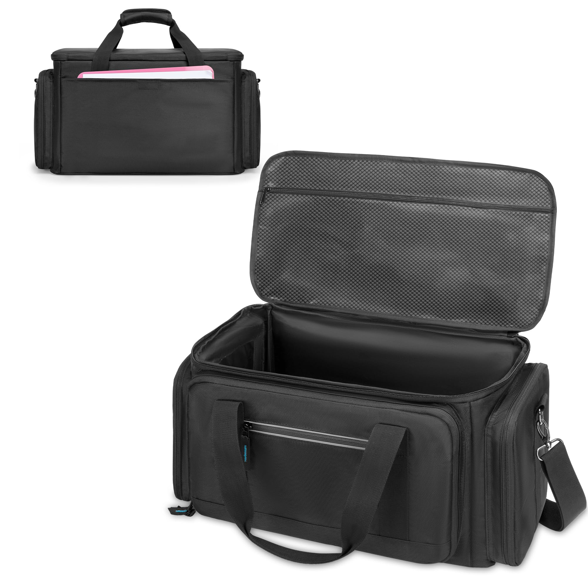 Trunab Estuche de Estación de Energía Portátil Compatible con DJI 1000. Bolsa de Hombro Protectora con Panel frontal Transparente y Cremalleras Laterales que Disipan el Calor, Negro | Bolsa de almacenamiento de viaje con correa para el hombro y panel fron