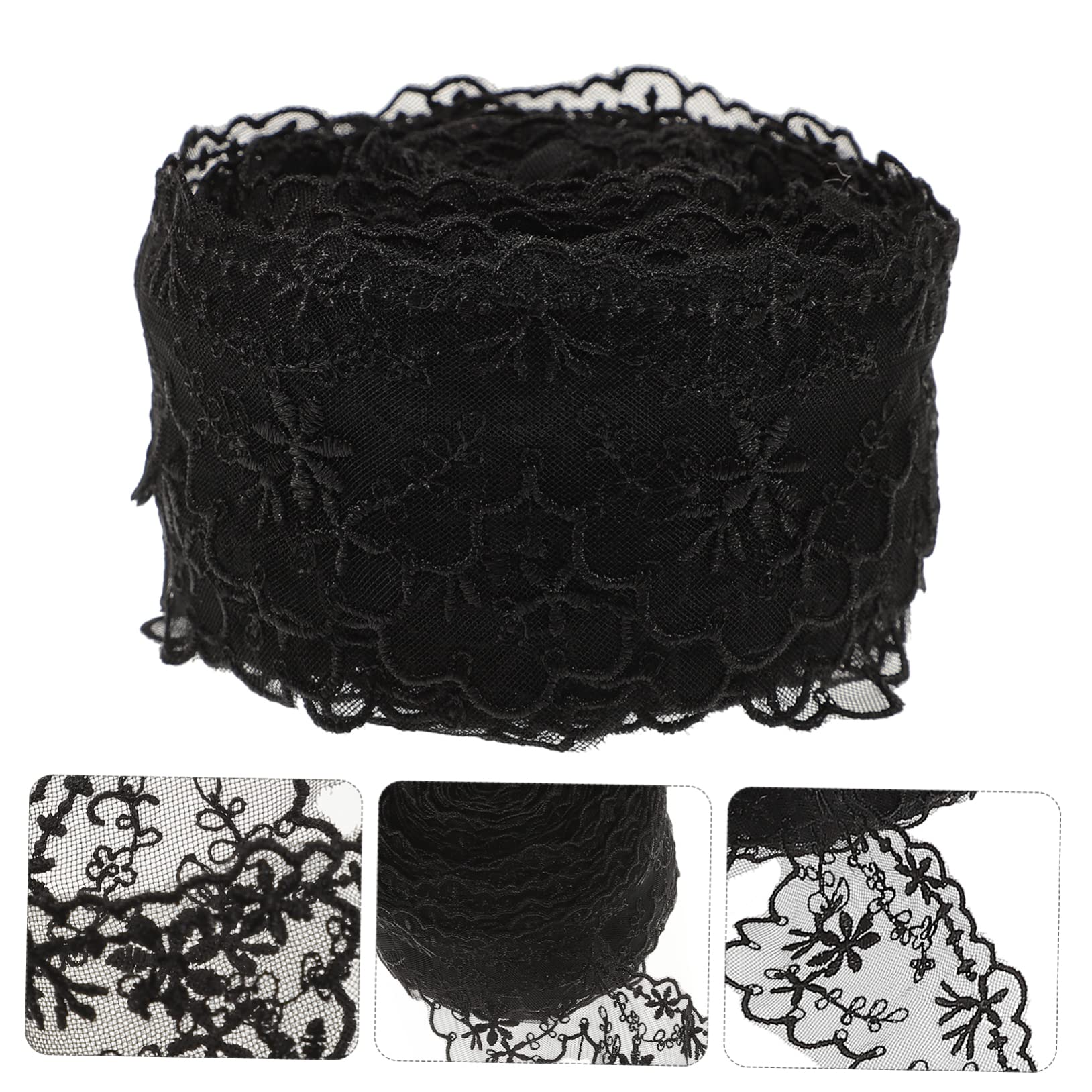 NUOBESTY 4rollos Encaje De Decorativo Para Manualidades De Encaje De Yardas Para Vestidos Cortinas y Decoraciones De Fiesta