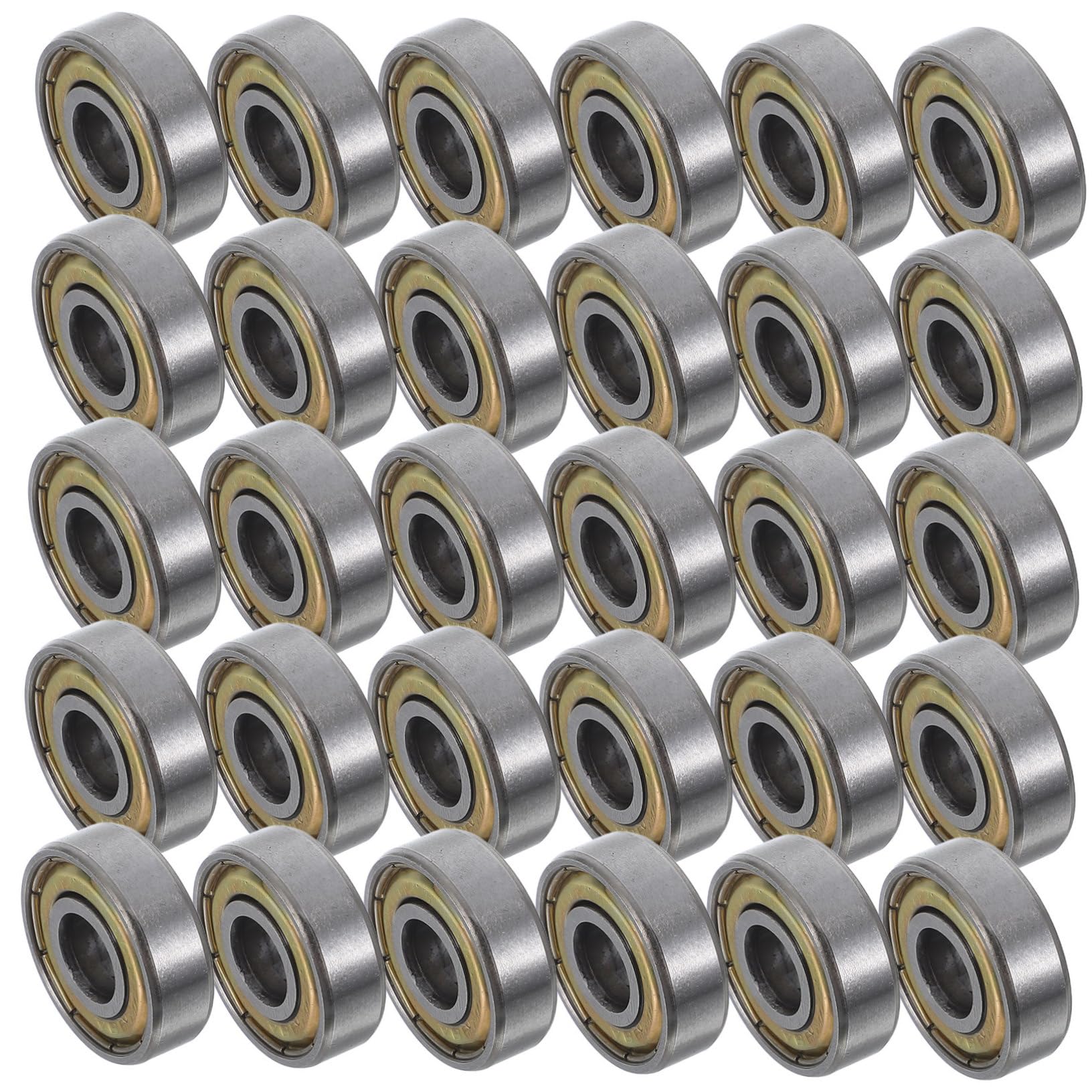 GOOHOCHY Skateboard Parts 30pcs Carbon Steel Skateboard Bearings for Scooter Wheels and Inline Skates