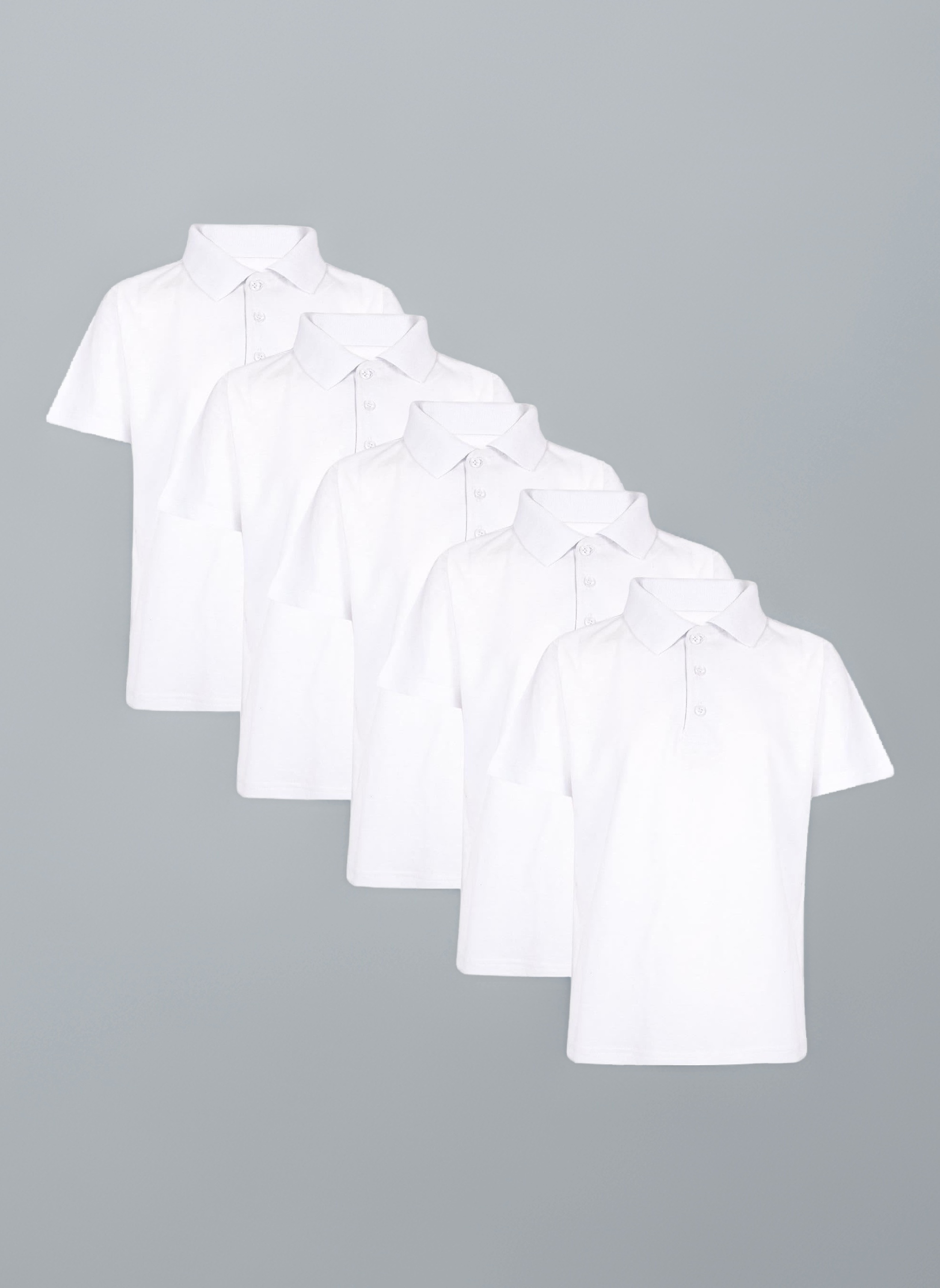 Girls Boys Polo T Shirts Plain Summer Tank Top & Tees Fashion Soft Feel School T Shirts for Children Unisex Age 3-16 Years