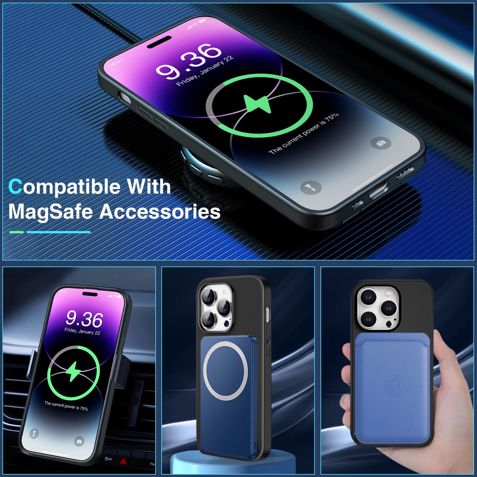 Sanptoch For Magsafe Invisible Stand Phone Case For IPhone 15 14 13 12 Pro Max Non-slip Matte