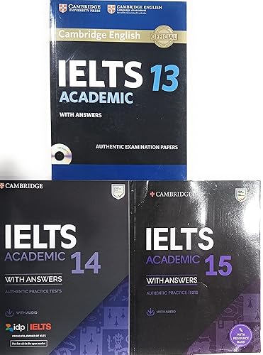 IELTS 13 Academic + IELTS 14 Academic +IELTS 15 ACADEMIC (Combo IELTS 13;14;15 Academic with answers ) Authentic Examination paper