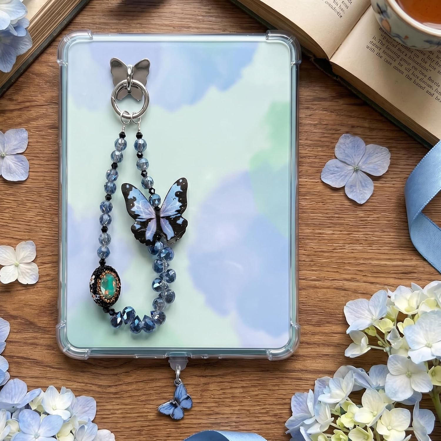 Boho Keychain for Kindle Charm Chains - Aesthetic Sun Moon Star Phone Charm Chains Accessories for Women Men Readers Book-Lovers Cute Y2k Dust Plug Charms Accessories Compatible for USB Type-C/E-Reader/Phone/Bag/Purse image 4