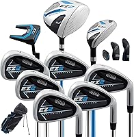 IZZOGolf EZ2 14-Piece Men's Right Hand Complete Golf Club Set with Stand Bag - Max Forgiveness Irons