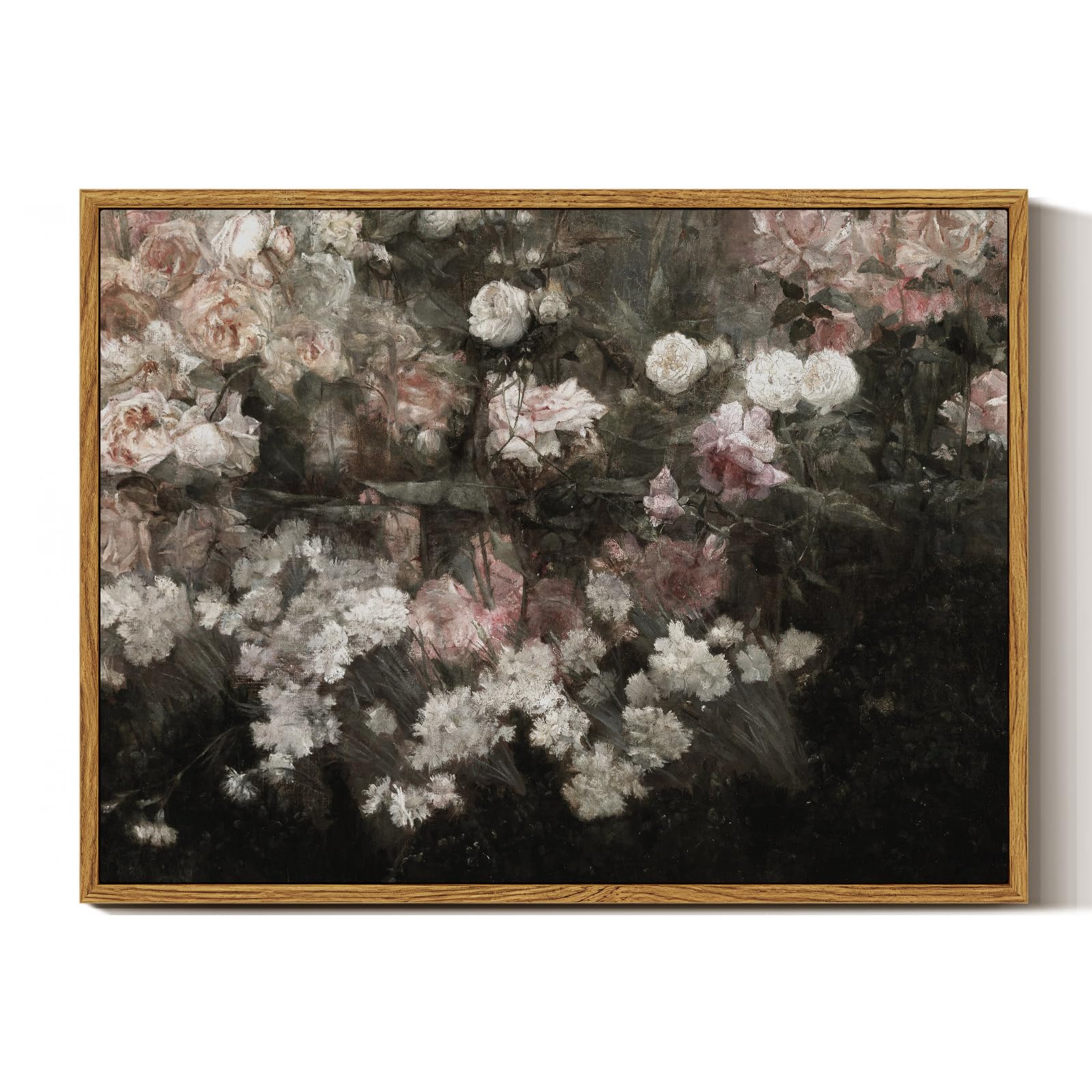 InSimSea Framed Canvas Wall Art, Meadow with Flowers Painting, Landscape for Living Room, Bedroom, Home, Bathroom Decor, 8x10 — view 41
